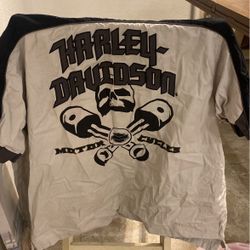 Vintage Harley Davidson Button Up