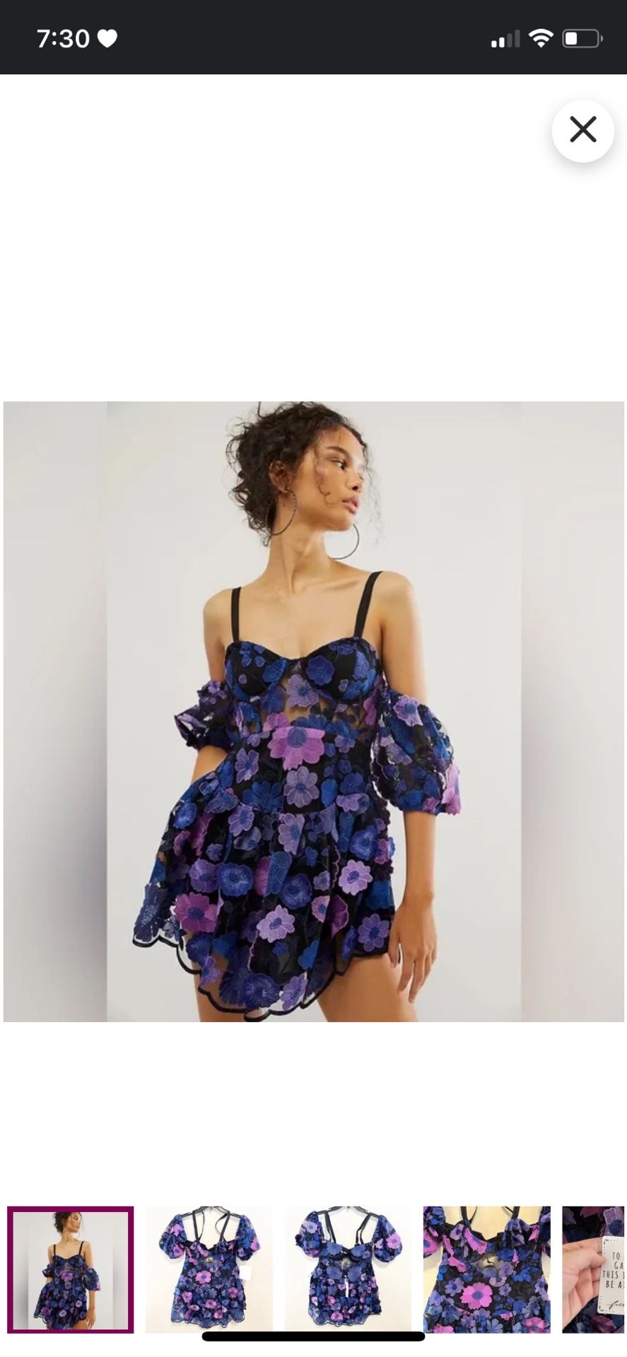 For Love and Lemons Prato Floral Embroidered Mini Dress NEW