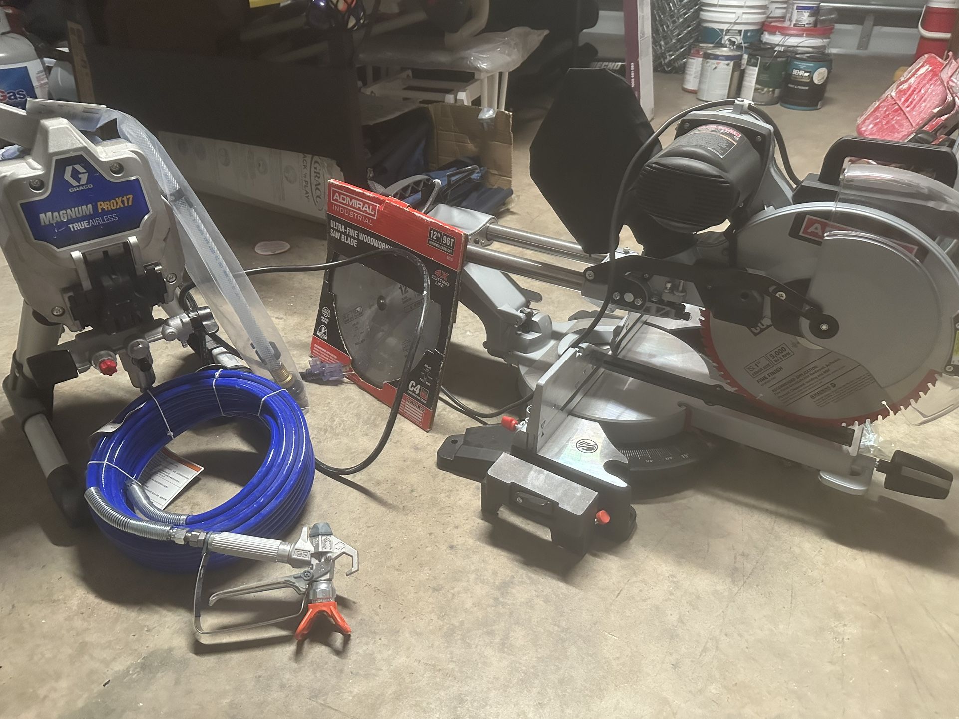 Admiral 12in Miter Saw And Graco Paint Sprayer