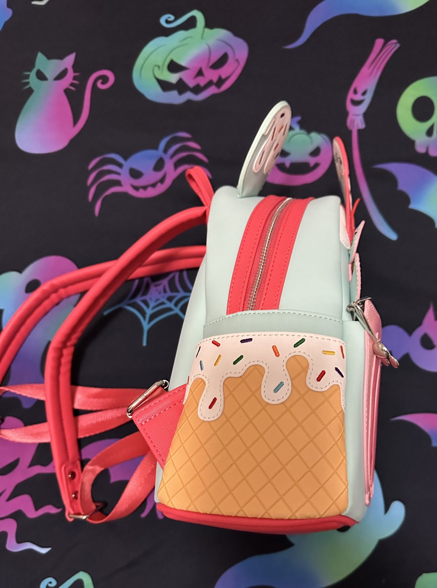 Disney Parks x Loungefly Minnie Mouse Ice Cream Banana Split Mini Backpack NWOT Minnie Mouse Banana Split Ice Cream Loungefly - Lounge Fly  main image 3
