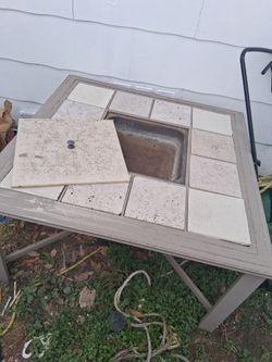 36' Outdoor patio table with Fire pit/heater