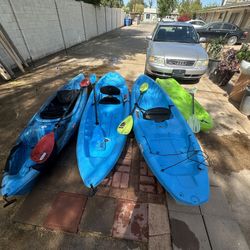 3 Pelican Kayaks & Emotion Youth Knee Kayak
