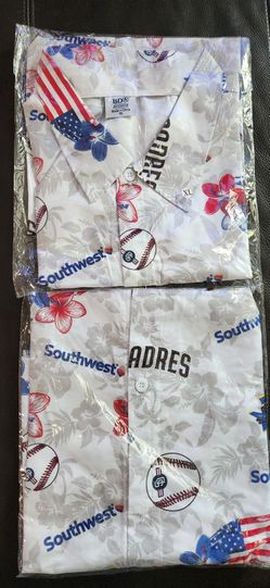 San Diego Padres Patriotic Aloha Shirt Size XL
