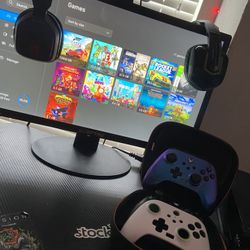 Xbox One With Monitor, Controller And Headset 