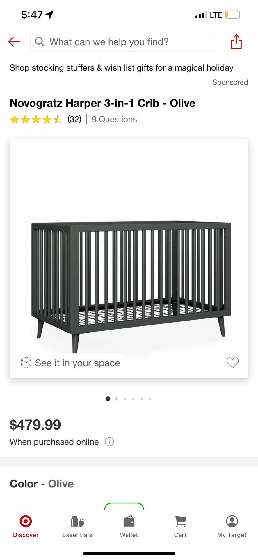 Brand New Crib In The Box New