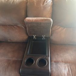 Reclining Loveseat w/ Cup Holders & Storage – $150 OBO