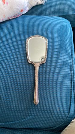 ANTIQUE VANITY STERLING SILVER HAND MIRROR