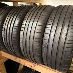 V312  205 45 17 88W  Pirelli  Cinturato P7 Run Flat  4 Used Tires  70%-80% Life 