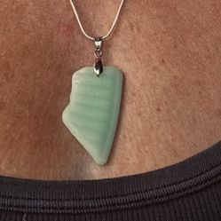Sea glass on 925 Sterling silver necklace ***$5 FLAT FEE US SHIPPING ✈️