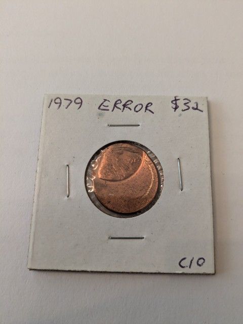 1979 Error! Off Center Strike Penny