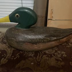 Vintage Mallard Wooden Duck Decoy 