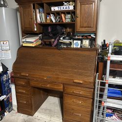 Roll Top Desk And Chest Table 