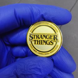 Stranger Things Pop Collector Merch Tokens Coins Gift Accessories Netflix memorable 6 Metal 31.5mm Perfect Gold Coins Tokens 