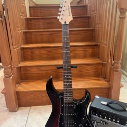 Yamaha Pacifica Guitar w/ Fender Amp