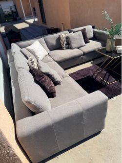 Grey sectional couch