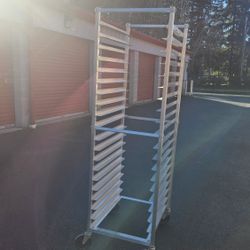 20-Pan Aluminum Sheet Pan Rack w/ Wheels – Commercial Bakery Rack