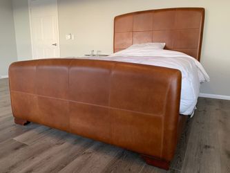 Ultra Premium Padded Leather Queen Bed Frame