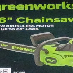 Greenworks 60 Volt 16-In Chainsaw