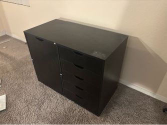 Black Storage Cabinet / Drawer Organizer