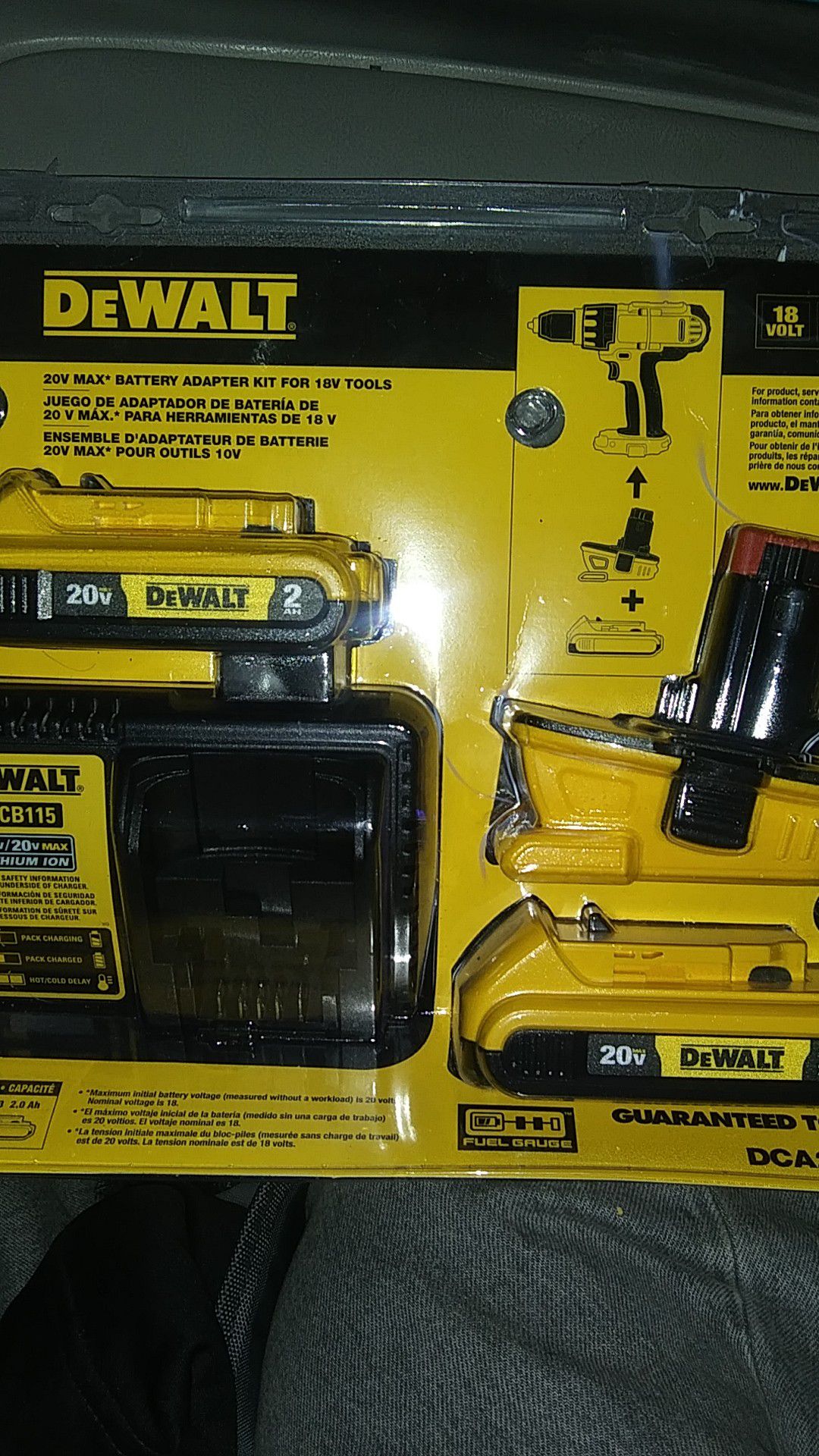 Dewalt 2 pack of batteries complete with 12v/20v charger and battery adapter.plus I can throw in a extra brand new 12v battery