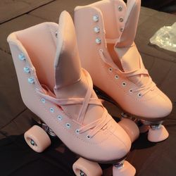 TUOSAMTIN Roller Skates - Peach - Women's Size 7 - Open Box - See Discription