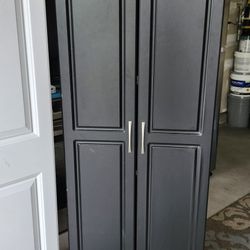Black Wall-mount Utility Storage Cabinet 

