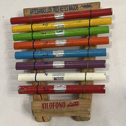 Vintage Wooden Xylophone Xilófono.  9” Long 
