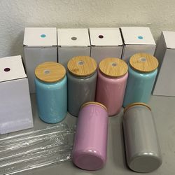 Set De Vasos Con Popotes 