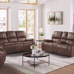 Power Motion Living Room Set Sofa And Loveseat 