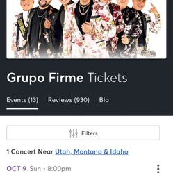 Group Firme Tickets Oct 9,2022