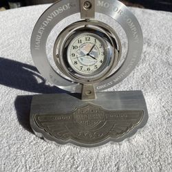 Harley Davidson 100th Anniversary Desk Clock Gyroscope Rotating