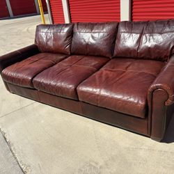 Full Grain Italian Leather Sofa 