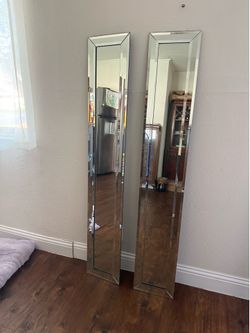 Set of Five Decorative Mirrors. Only 2 panels are pictured; the others are still wrapped.