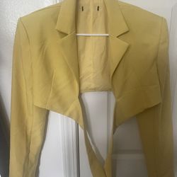Yellow Crop Blazer!! 
