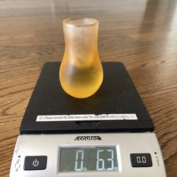 Rare Dinosaur Designs Resin Vase - Amber Yellow Sculptural Handmade Piece