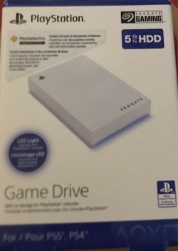 Brand New Seagate Game Drive for PS5 5TB External HDD - USB 3.0, Officially Licensed, Blue LED (STLV(contact info removed))