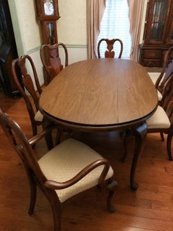 Dining set with china hutch .