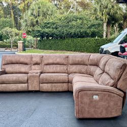 Sectional Sofa/Couch - Electric Recliner - Microfiber - Delivery Available 🚛