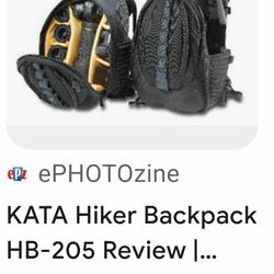 Hiking Backpack Also Has Camera Compartment 