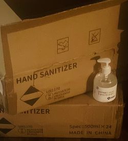 44 bottles of hand sanitizer