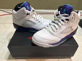 Nike Jordan 5 Grape 10.5 teal purple V Authentic