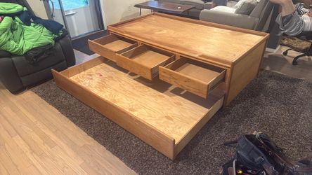 Twin captain bed