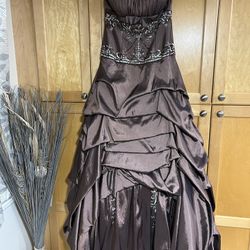 Elegant Chocolate Ball Gown