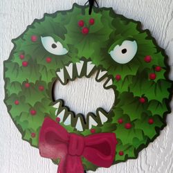 Nightmare Before Christmas Scary Xmas Wreath Disney Christmas Decor
