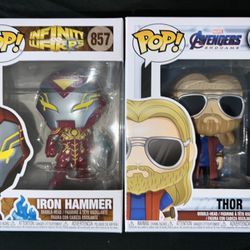 Marvel Funko Pop! Pair – Iron Hammer #857 & Thor #479 (Endgame)