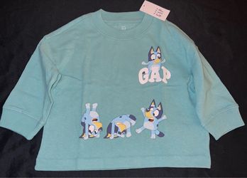 GAP Kids Teal Blue 'Bluey' Graphic Sweatshirt