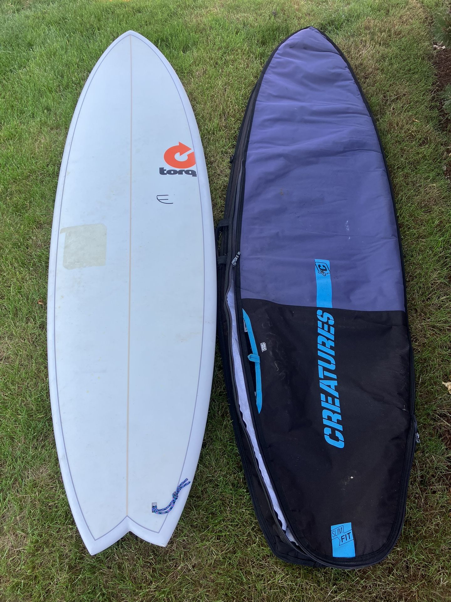 Surfboard with board bag