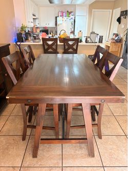 Wooden dining table