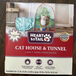 Foldable cat house and tunnel