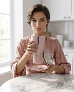 Pink Stainless Steal  travel coffee cup with lid Will Come With A Free Gift